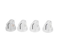 Bouton de Commande de Pédale D'effet, 4pcs Conception de Fente de Bouton de Pédale D'effet Accessoire D'instrument de Contrôle Facile en Plastique Transparent