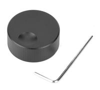 Bouton de Commande de Volume de Kuuleyn, Solide Noir givré, Aluminium 6 mm potentiomètre de Remplacement de Guitare Ampleur Toner Contrôle Équipement Studio DIY Amélioration de