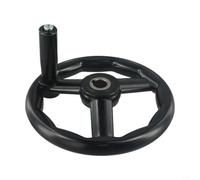 Bouton de commande manuel en plastique de 125 mm pour fraiseuse, meuleuse de tour, réglage fin, accessoire noir (18 x 200 mm)