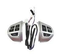 Bouton de Commande Multifonction du Volant Boutons Style Voiture Pour Mitsubishi Pour ASX, Commande Volant Multifonction Avec Câbles(Silver Black)