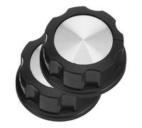 Bouton de Commande pour Friteuse à Air 6mm, Lot de 2, Noir | ABS à Texture Rainurée, Prise Facile, pour Réparation D’appareil, Axe 6mm, Usage Camping
