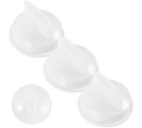Bouton de Commande pour Micro-ondes Blanc, Lot de 4, Plastique | Pièces de Rechange pour Four à Micro-ondes, Diamètre Axe 7mm et Alésage 5mm, Accessoire D'appareil