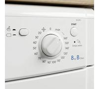 Bouton de commande pour sèche-linge Indesit & Whirlpool IDC85, IDC75, IDC8T3, IDV65UK, STC407WB - Remplace la pièce C00512936 amélioré en plastique renforcé blanc
