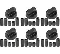 Bouton De Commande Universel Noir Pour Toutes Les Marques Et Modèles De Fours,Cuisinières Et Plaques De Cuisson (Noir,Lot De 6)