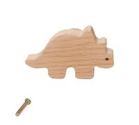 Bouton de commode en bois naturel en forme de dinosaure - Poignée de porte d'armoire - Bouton de tiroir simple pour chambre de fille et de garçon - Poignées de meubles décoratives pour chambre