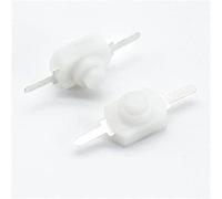 Bouton de commutateur d'alimentation 10pcs 1A 30V D C 2A 250V Horaire blanc/noir sur le mini à bouton-bouton torche OFF(Bianco)