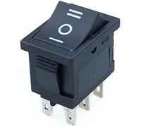 Bouton de commutateur d'alimentation 1pcs Kcd1 Mini Black 3 broches / 6 ON OFF ON ROCKER Switch AC 6A 250V10A 125V(6pin on Off on)
