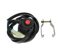 Bouton de commutateur d'allumage de guidon de 22 mm, démarrage du klaxon, 2,5 mm, compatible avec les pièces de moto automobile 125 250 300 350 400 530 EXC EXCF SX SXF XC XCW XCWF(Red)