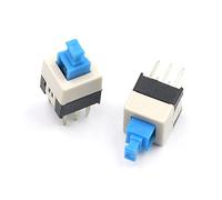 Bouton de commutation d'alimentation 10 PCS/LOT 5.8x5.8 7x7 8x8 .5x8.5mm auto-verrouillage/déverrouillage micro-interrupteur tactile poussoir interrupteurs à bouton 6 broches(5.8x5.8,NO lock)