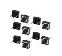Bouton de commutation d'alimentation 40 pcs/lot interrupteur à bouton-poussoir Tactile Tact à travers le trou 6x6x4.3mm Micro interrupteur à 2 broches à réinitialisation automatique interrupteur DIP m