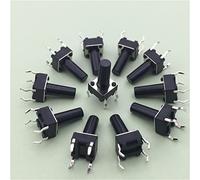 Bouton de commutation d'alimentation 50 pcs/lot 6x6x12 MM 4PIN G95 Tactile Tact bouton poussoir Micro interrupteur Direct auto-réinitialisation DIP Top cuivre interrupteur industriel