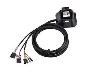 Bouton de Commutation du PC de Bureau, Deux Ports USB Microphone Audio Port d'écouteurs Boîtier de l'ordinateur Alimentation Marche/arrêt Réinitialiser Le Bouton-Poussoir