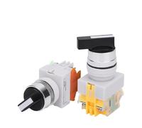 Bouton de commutation rotatif de montage 22 mm, 4 vis, bornes, sélecteur deux/trois positions, LAY7, LAY37, Y090-11X2(Reset Momentary,3 Position 2NO)