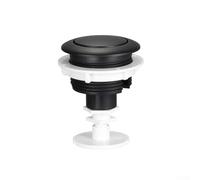 Bouton de contrôle de chasse d'eau en plastique ABS pour réservoir de toilettes - 55 mm - Compatible avec la plupart des mécanismes de chasse d'eau domestiques - Variante simple ou support (noir)
