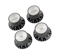 Bouton De Contrôle De Tonalité Et De Volume De Cloche En Forme De Capuchon Fin À 24 Dents Pour Guitare Gauche