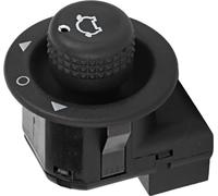 Bouton de contrôle des rétroviseurs extérieurs, 93BG17B676BA ABS plastique noir Réglage haute sensibilité pour voiture