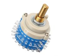 Bouton de contrôle du volume rotatif 24 positions 2 pôles Atténuateur audio potentiomètre sélecteur de signal multi-voies Routage réglable pour amplificateurs électroniques DIY Projet de haut-parleur