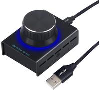 Bouton De Contrôleur De Volume Usb, Ajusteur De Volume Audio Pour Haut-Parleur D'Ordinateur Soutenir Win7 / 8/10 / Xp/Mac/Vista, Téléphone Android (Noir)[GBP6276660]