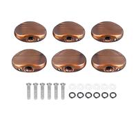 Bouton de corde de guitare folk, capuchon de tête de bouton de poignée, 6 pièces, boutons de réglage de rechange légers et portables, pièces pour joueurs de guitare acoustique (Café)