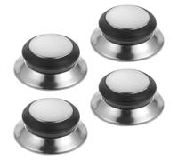 Bouton de Couvercle de Casserole Amovible, Rond, Top-mounted | Silicone Gainé, Design Détachable, Entretien Facile, pour Couvercles de Casserole et Verre, la Cuisine