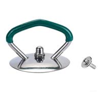 Bouton de couvercle de casserole en acier inoxydable avec poignée en silicone, poignée de rechange résistante à la chaleur pour casseroles, poignée ronde ergonomique en vert avec montage à vis, 5,5 x