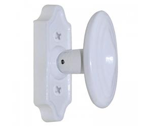 Bouton de crémone décorative en fonte blanc ROLLINGER
