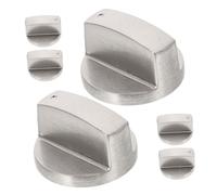 Bouton de Cuisinière à Gaz 6mm, Lot de 6, Alliage de Zinc | Conception 0° vers L’avant, Contrôle Précis Flamme, Fonctionnement Fluide, Installation Simple, Argenté
