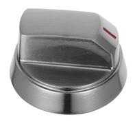 Bouton de Cuisinière en Alliage de Zinc, Axe 8mm, Argenté | Commande, Prise Confortable et Surface Lisse, pour Four, Barbecue, la Cuisine et Camping