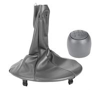 Bouton de Décalage D'engrenage, Bouton de Décalage en Cuir PU à 5 Vitesses Bouton de Décalage de Voiture avec Coque à Poussière Boot pour Panda 500 500C 71775051