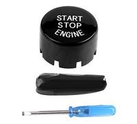Bouton de Démarrage Bouton de démarrage Bouton d'arrêt Moteur de Voiture Bouton de Démarrage à un Bouton pour Fond de Disque F30 G/F avec Arrêt de Démarrage(Noir)