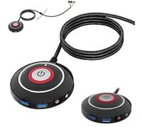 Bouton De Démarrage De L'ordinateur - Contrôleur D'alimentation De Bureau ABS, Déclencheur De Réinitialisation Externe | Station Audio Multiport, Boîte De Panneau D'extension USB, Interrupteur De Marc