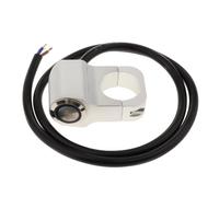 Bouton de démarrage de moto 25mm 1 Pouce Interrupteur Marche/arrêt Pour Phare De Moto Feu Antibrouillard Étanche Chromé 12 V Pièces Et Accessoires Pour VTT