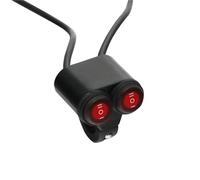 Bouton de démarrage de moto Guidon 7/8" Interrupteurs De Commande Pour Moto 2 Interrupteurs En Alliage D'aluminium Étanches Universels Pour Clignotants 12 V