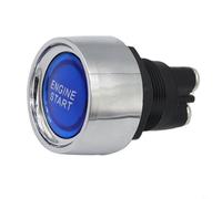 Bouton de démarrage du moteur de voiture 50 A 12 V 24 V, bouton poussoir d'allumage sans clé avec interrupteur lumineux pour véhicules (bleu)