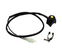 bouton de démarrage du moteur moto 22 Mm Interrupteur D'arrêt D'urgence Pour Moto Bouton-poussoir Pour Rouge Klaxon Démarreur Motocross Quad UTV Double Usage Pour Guidon Pièces Détachées