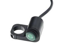 bouton de démarrage du moteur moto 22mm Interrupteur De Guidon De Moto Vélo Électrique Pour Scooter VTT 12V Alliage D'aluminium CNC Interrupteur Marche/arrêt Étanche 2 Boutons En 1 Pièces De Moto