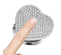 Bouton de démarrage en strass, autocollant d'arrêt à paillettes, autocollant en forme de cœur, intérieur de voiture avec coque scintillante, accessoire en pour décoration de bouton intérieur d