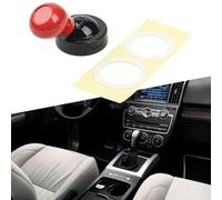 Bouton de démarrage et d'arrêt de voiture en alliage avec design sport cylindrique et fonction de protection, s'adapte à la plupart des modèles, argenté (modèle rouge)