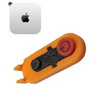 Bouton de démarrage Mini Host M4 modifié pour Apple Mac Mini M4 2024 - Version 3.0 avec touche d'alimentation repositionnée pour une meilleure accessibilité et une utilisation facile (noir et orange)