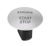 Bouton de démarrage moteur - Delaman Keyless Go Start Stop Bouton poussoir moteur Commutateur d'allumage Compatible avec Mercedes 2215450714 Argent