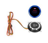 Bouton de Démarrage Moteur Universel 12V Sans Clé Interrupteur d'Allumage Push ABS Imperméable 40.8mm Diamètre pour Voiture