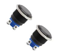 Bouton De Démarrage Rond,Commutateurs à Boutons Poussoirs Momentanés,Bouton Étanche,Commutateur Poussoir,Boutons Poussoirs Momentanés,22mm Commutateurs Boutons Poussoirs Momentanés en Métal,2PCS