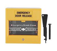 Bouton de déverrouillage de Sortie de Secours en Cas d'incendie à Main réinitialisable, Interrupteur d'alarme de bris de Verre de sécurité pour déverrouillage de Porte d'urgence