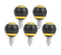 Bouton de déverrouillage Fitness Pop Pull Pin, poignée en carton synthétique, filetage M16, surface lisse, conception sphérique, 5 pièces, pour vélos d'exercice et équipements de (Jaune noir)