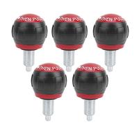 Bouton de déverrouillage Fitness Pop Pull Pin, poignée en carton synthétique, filetage M16, surface lisse, conception sphérique, 5 pièces, pour vélos d'exercice et équipements de (Rouge noir)