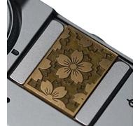 Bouton de fermeture en laiton durable avec motif floral gravé pour appareil photo XT30 A7C2 Améliore la stabilité de la prise en main Accessoires de caméra
