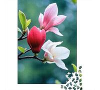 Bouton de Fleur de Magnolia Puzzle Gros Plan sur des Plantes 1000 Pezzi Cartone Di Alta Qualità per Amanti Puzzle, Rilassante Tempo Libero, Regalo Compleanno Attività Famigliare 38x26cm/1000pcs