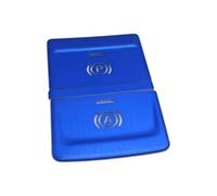 Bouton de frein à main électronique avec couvercle en aluminium | Autocollant décoratif à paillettes pour parking, compatible avec Audi Q3 2019-2023 et doté d'une protection(Blue)