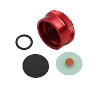 Bouton de frein de moulinet de pêche en métal, système de contrôle d'écrou en alliage d'aluminium, avec joint d'amortissement pour moulinet Baitcast (rouge)