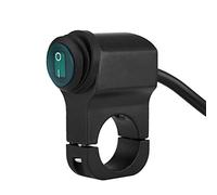 Bouton de Guidon Moto Universel, 12V, 22mm, Interrupteur Phare Antibrouillard ON/OFF, Étanche, Alliage d'Aluminium, avec Voyant Vert